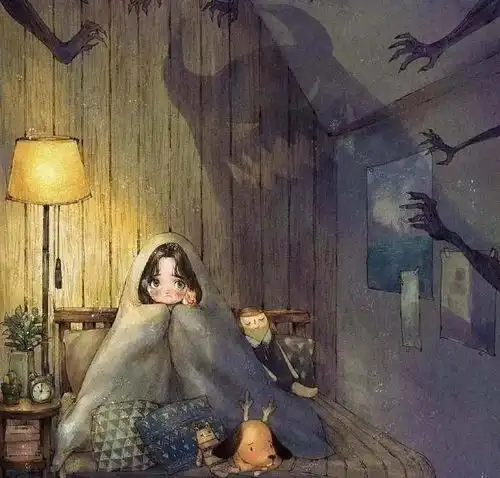 风景照头像女生唯美插画