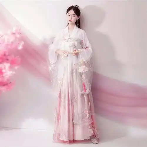 中国风澜珊大袖衫古装日常彼岸花学生长款齐胸汉服仙女儒裙套装