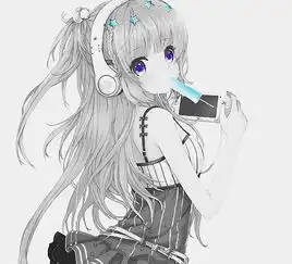 黑白漫画头像女闺蜜朦朦