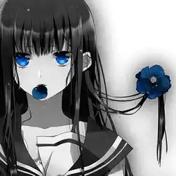 黑色高清女头像动漫少女