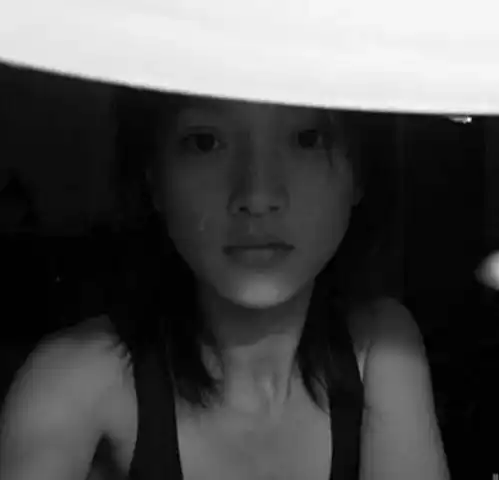 黑色高清女头像忧郁