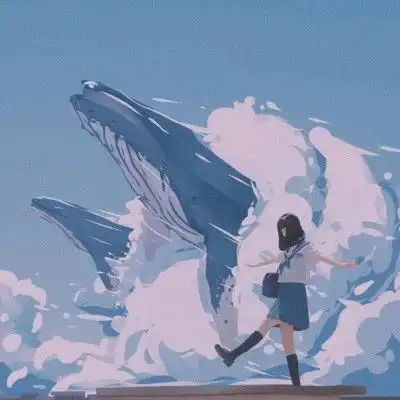 温柔手绘女生动漫头像