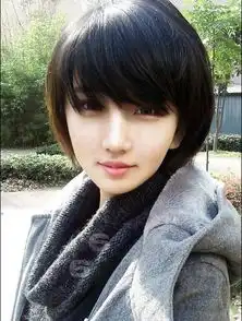 戴眼镜美女头像短烫发闺