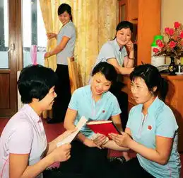 朝鲜纺织女工宿舍配电脑室女工称像宫殿