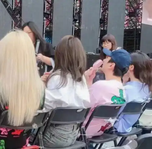 王思聪携七仙女看演唱会,男方手持风扇献殷勤,女友貌美像娜扎