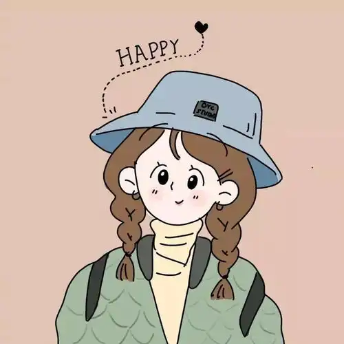 卡通头像女白底城乡结合