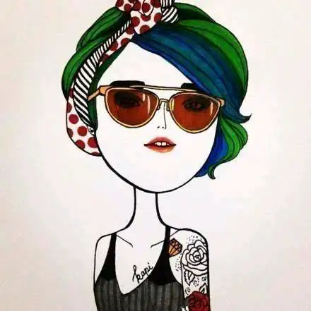 qq头像女生短发带帽唯美