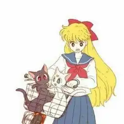 女生狼尾头像美少女战士