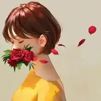 短发手绘头像女简约手绘短发女生气质头像
