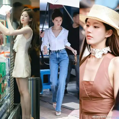 赵露思2套穿搭像极了漫画少女粉色是芭比娃娃,黑色变朋克萝莉