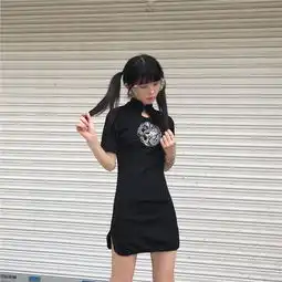暗黑风的女生头像图片旗袍
