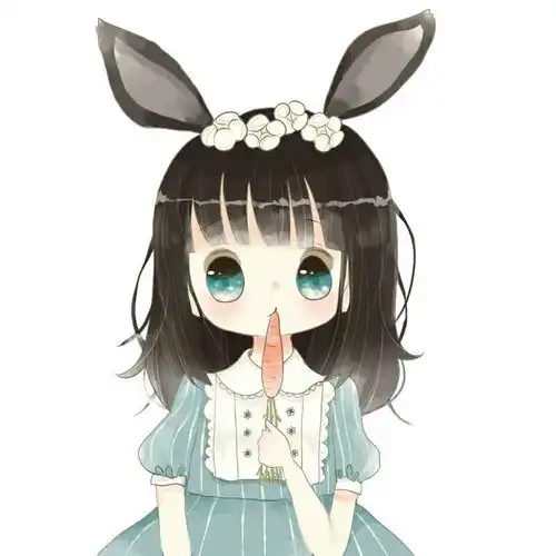 卡通头像女白底求出