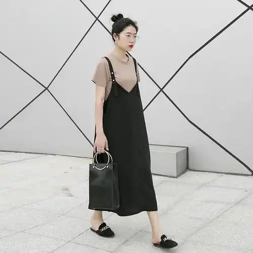 venvee25女人拒绝土气,吊带搭配t恤提魅力