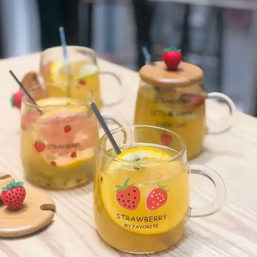 创意玻璃杯ins北欧简约韩版女生网红水杯可爱少女茶杯家用牛奶杯