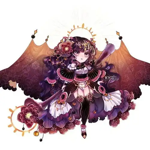 cg原画插画教程q版洛丽塔风格动漫女生人物插画