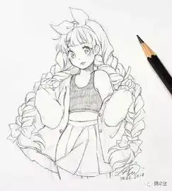 一组清新感爆棚的少女漫画铅笔线稿,干干净净的好喜欢