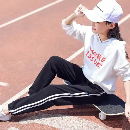 女童夏装套装12大童女装13女孩衣服儿童装15岁中大童春装运动套装