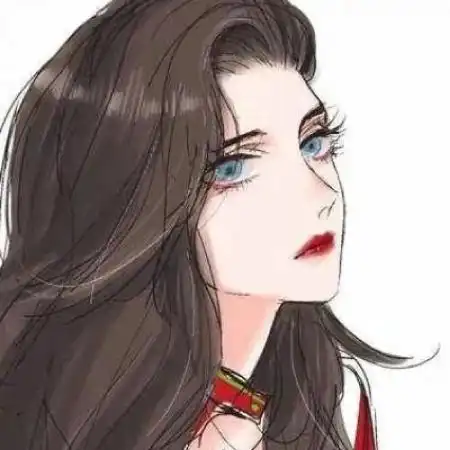 手绘女生动漫头像,冷酷系的女主角