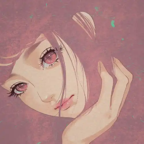 插画女生头像,小众头像