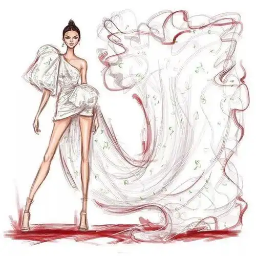 女生都喜欢的超美服装手绘插画