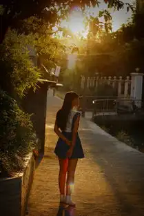 夕阳美夕阳,清新,少女,人像夕阳美豆豆不吃豆oh人像摄影精选