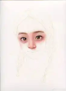 彩铅步骤临摹画个大眼睛小姑娘
