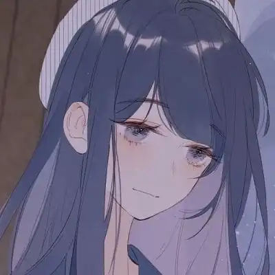 客桥.唯美蓝色系动漫女头温柔是卡通动漫头像我要个性网