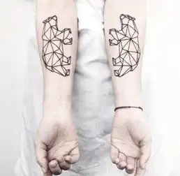 放一波纹身图案推荐这些几何点线纹身男女都适用