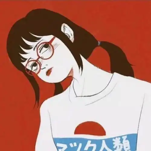 女生白色简约头像元气