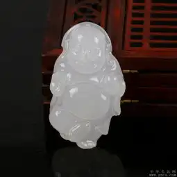 天然正品阿富汗白玉弥勒佛玉佛吊坠女男项坠