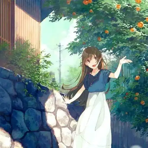 甜美女孩卡通头像花纹