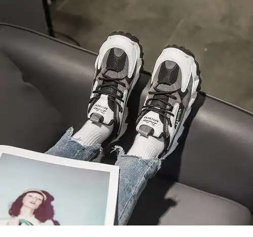 网红拼色老爹鞋女ins潮超火2020新款春季韩版百搭休闲运动鞋女鞋k