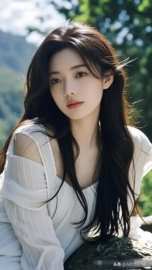 美女壁纸长发飘飘,美若天仙