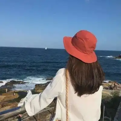 背影头像,蓝色系