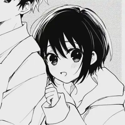 巨甜的黑白动漫可爱情头一对两张动漫情头可爱又超甜2021