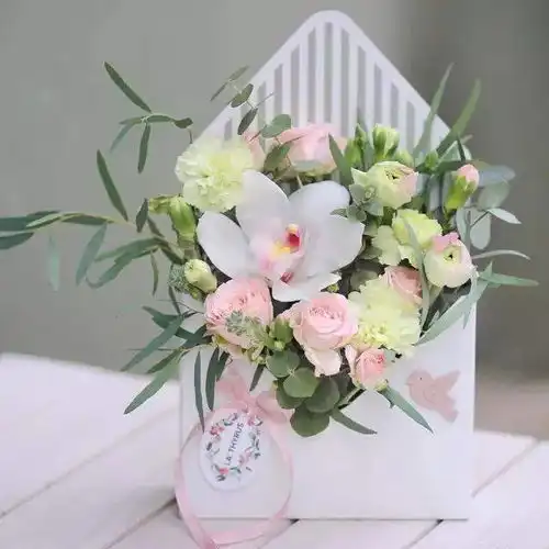 超美的信封花盒插花作品集,花艺师赶快收藏啦