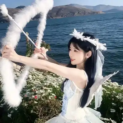 油画棒头像女生仙气少女