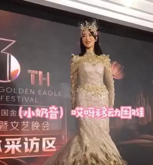 金鹰女神后台生图宋茜疑似黑脸,背部更显臃肿,礼服重达三十斤