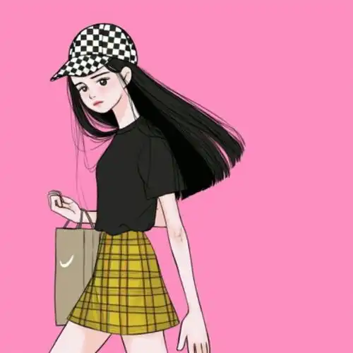 可爱卡通动画头像女生洛