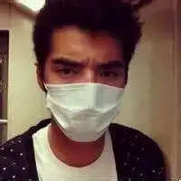 男生头像戴口罩头像黑白头像一对