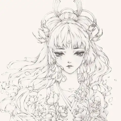 油画棒头像女生仙气书写