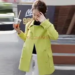 2013秋冬韩版女装宽松大码呢子大衣中长款羊毛呢大衣外套