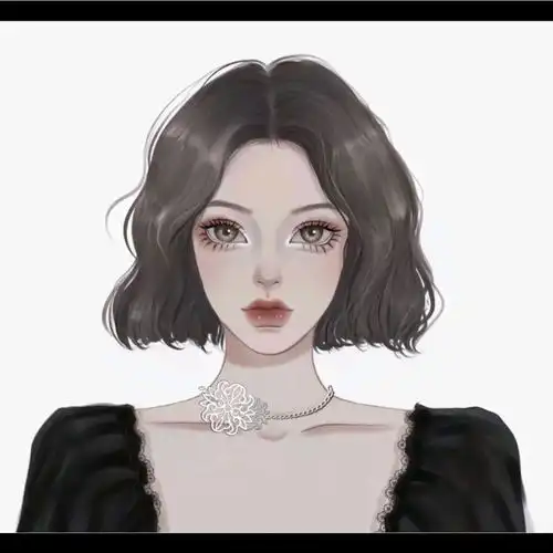 短发手绘头像