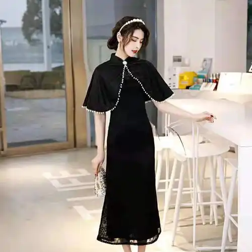 2021年第一条裙子就选旗袍裙,复古吸睛,小个子女生都爱了