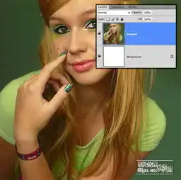 ps照片处理将mm照片变成成光影插画