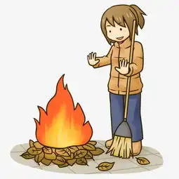 冬季取暖保暖柴火女孩卡通可爱图片素材其他格式下载动漫人物大全