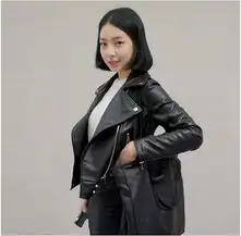 1191韩国代购ulzzang姜慧研拉链皮衣短外套黑色外套女