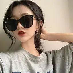 ins抖音网红同款墨镜女韩版学生潮复古圆脸蹦迪太阳镜女防紫外线眼镜