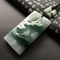 超值推荐糯冰种飘花一心向佛挂件