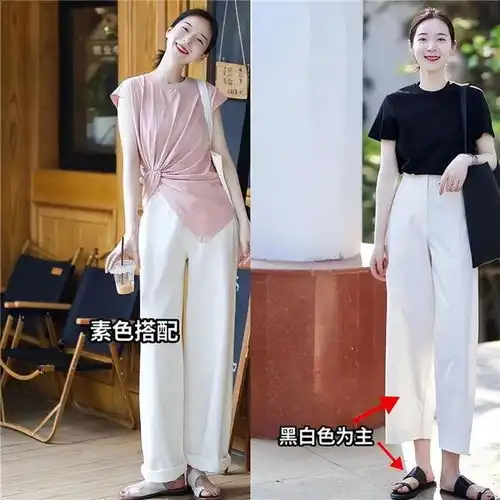 到了秋天才知道,有品位的女人都爱阔腿裤平头鞋,优雅高级